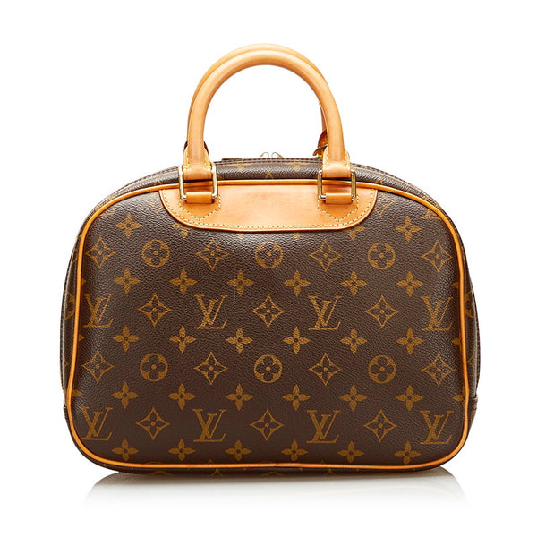 ルイ ヴィトン モノグラム トゥルーヴィル ハンドバッグ M42228 ブラウン PVC レザー レディース LOUIS VUITTON 【中古】