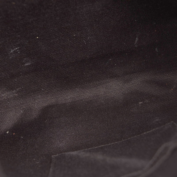 グッチ GGスプリーム クーリエ ワッペン 斜め掛け ショルダーバッグ 474137 ブラック PVC レザー メンズ GUCCI 【中古】