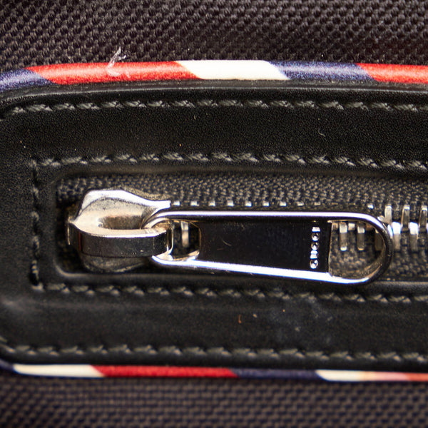 グッチ GGスプリーム クーリエ ワッペン 斜め掛け ショルダーバッグ 474137 ブラック PVC レザー メンズ GUCCI 【中古】