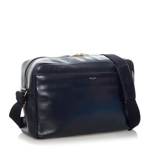 サンローラン 斜め掛け ショルダーバッグ  326502 ブラック レザー メンズ SAINT LAURENT 【中古】