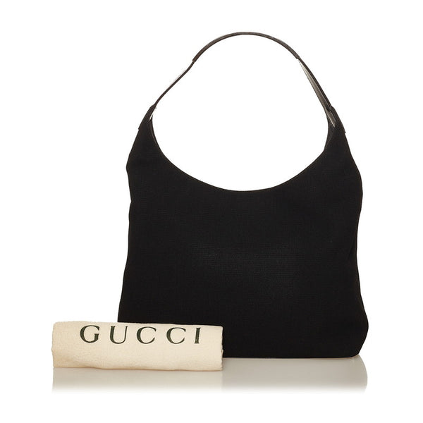 グッチ オールドグッチ ワンショルダー 001 3297 ブラック キャンバス エナメル レディース GUCCI 【中古】