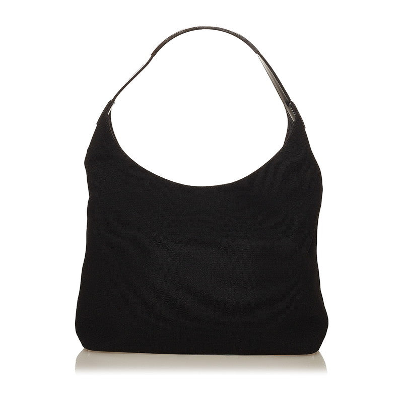 グッチ オールドグッチ ワンショルダー 001 3297 ブラック キャンバス エナメル レディース GUCCI 【中古】