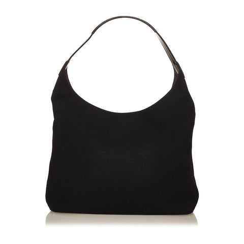 グッチ オールドグッチ ワンショルダー 001 3297 ブラック キャンバス エナメル レディース GUCCI 【中古】