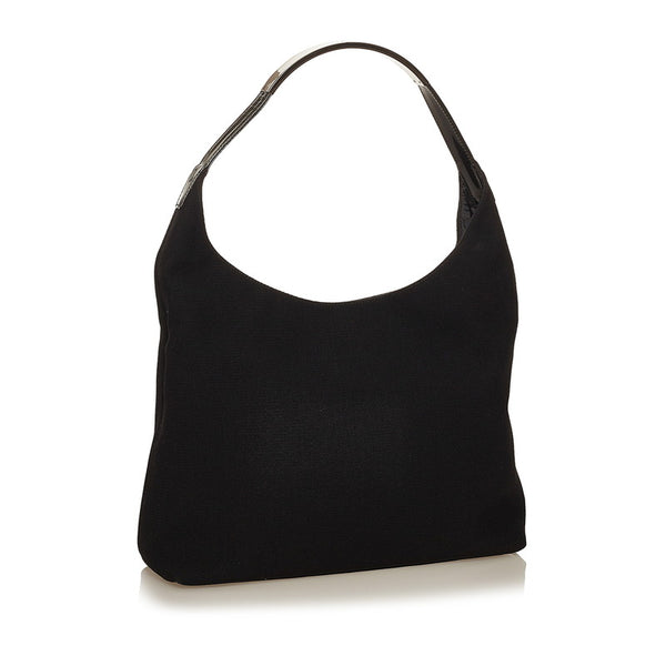 グッチ オールドグッチ ワンショルダー 001 3297 ブラック キャンバス エナメル レディース GUCCI 【中古】