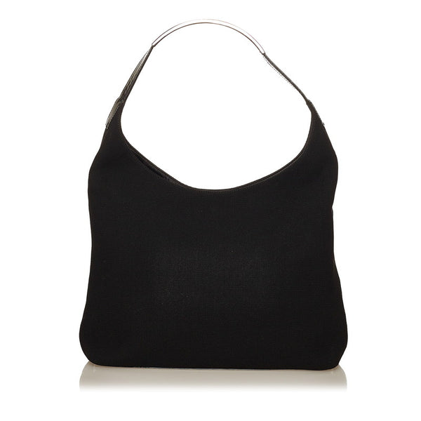 グッチ オールドグッチ ワンショルダー 001 3297 ブラック キャンバス エナメル レディース GUCCI 【中古】