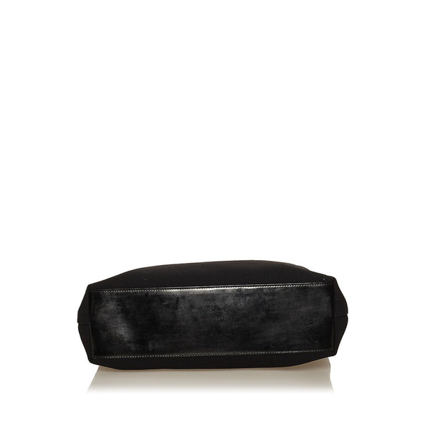 グッチ オールドグッチ ワンショルダー 001 3297 ブラック キャンバス エナメル レディース GUCCI 【中古】