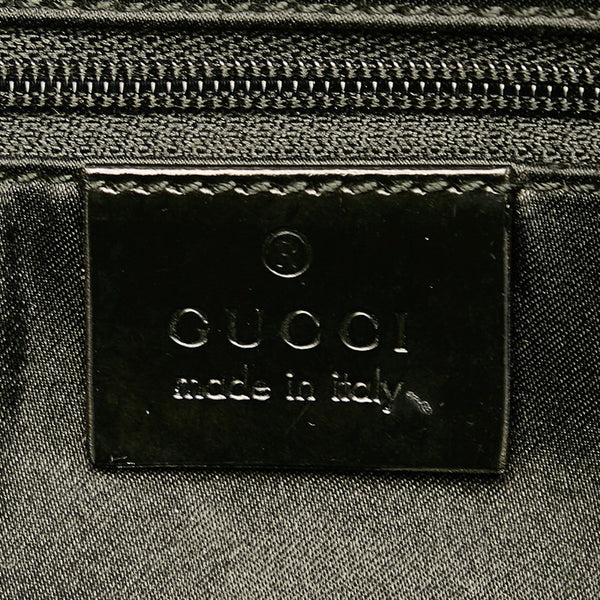 グッチ オールドグッチ ワンショルダー 001 3297 ブラック キャンバス エナメル レディース GUCCI 【中古】