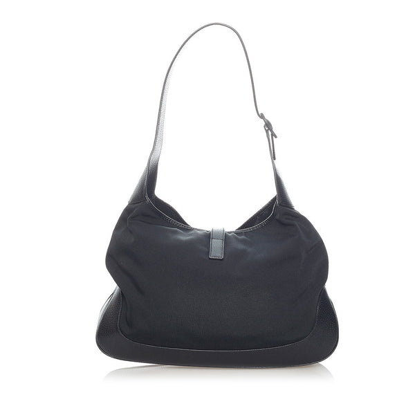 グッチ ジャッキー ワンショルダーバッグ 001 3346 ブラック キャンバス レザー レディース GUCCI 【中古】