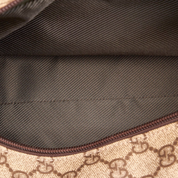 グッチ GGスプリーム クラッチバッグ セカンドバッグ 02888 ベージュ PVC レザー レディース GUCCI 【中古】