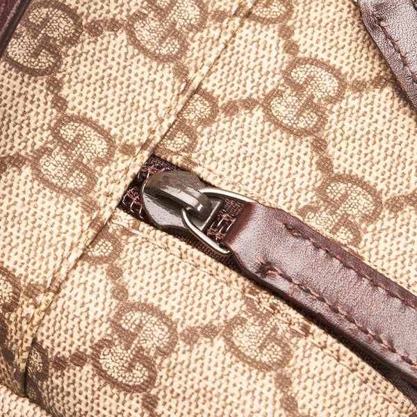 グッチ GGスプリーム クラッチバッグ セカンドバッグ 02888 ベージュ PVC レザー レディース GUCCI 【中古】