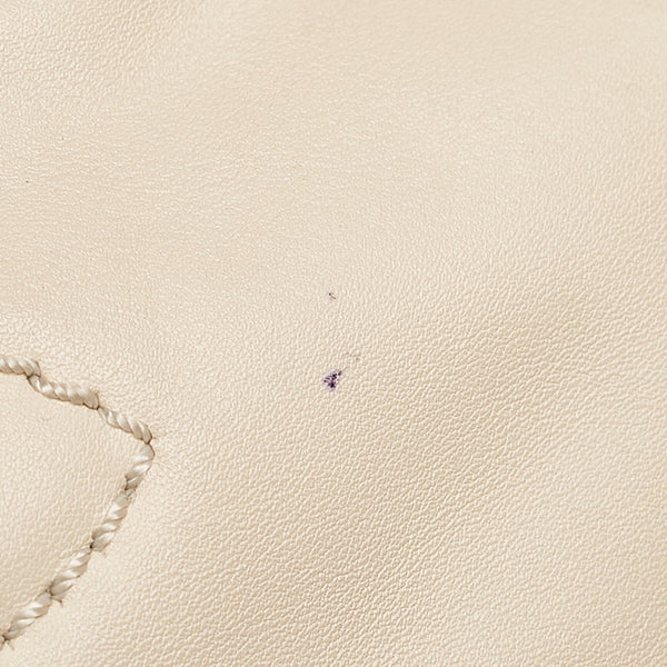 シャネル ココマーク チェーン ハンドバック アイボリー レザー レディース CHANEL 【中古】