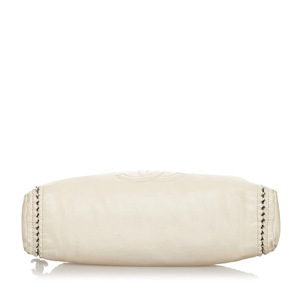 シャネル ココマーク チェーン ハンドバック アイボリー レザー レディース CHANEL 【中古】