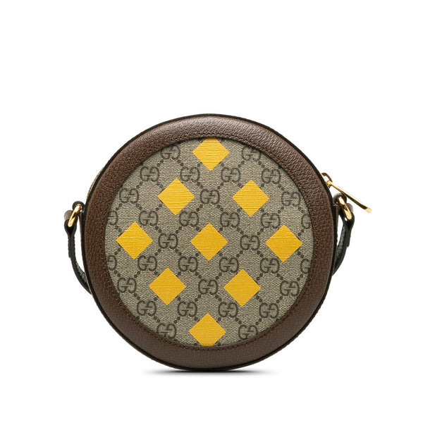 グッチ GGスプリーム ショルダーバッグ 574978 ベージュ ブラウン PVC レザー レディース GUCCI 【中古】