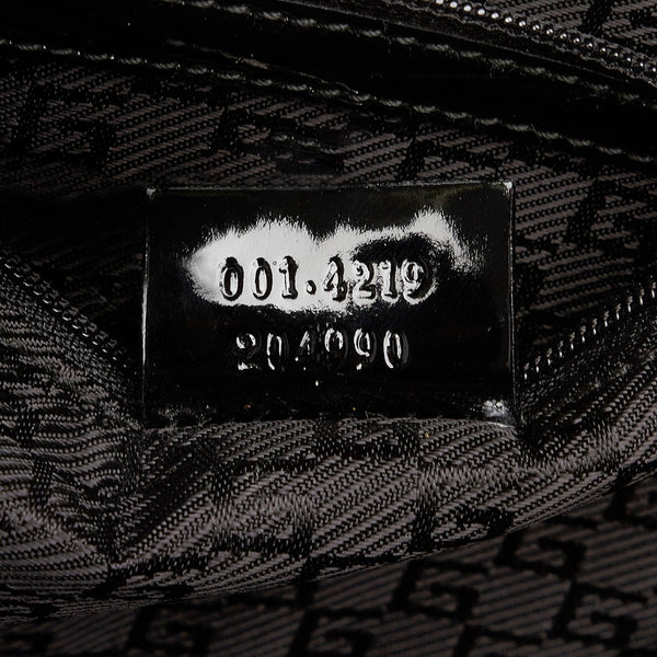 グッチ ワンハンドル ハンドバッグ ブラック パテントレザー レディース GUCCI 【中古】