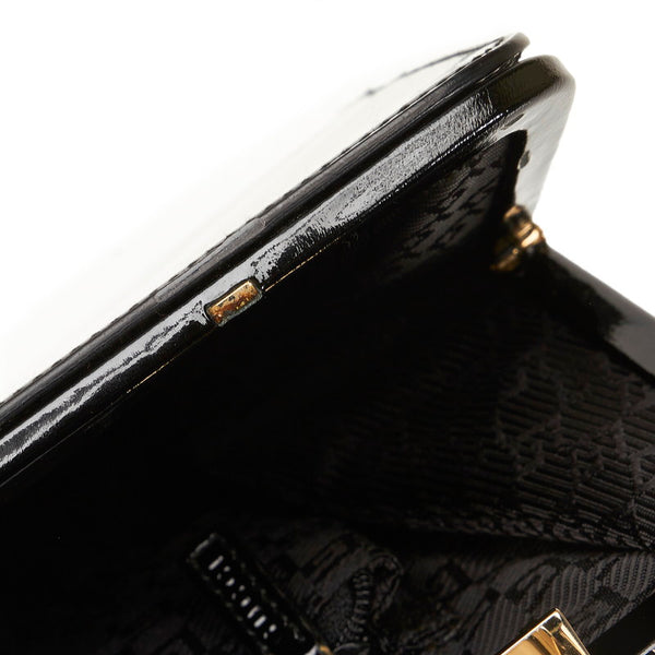 グッチ ワンハンドル ハンドバッグ ブラック パテントレザー レディース GUCCI 【中古】