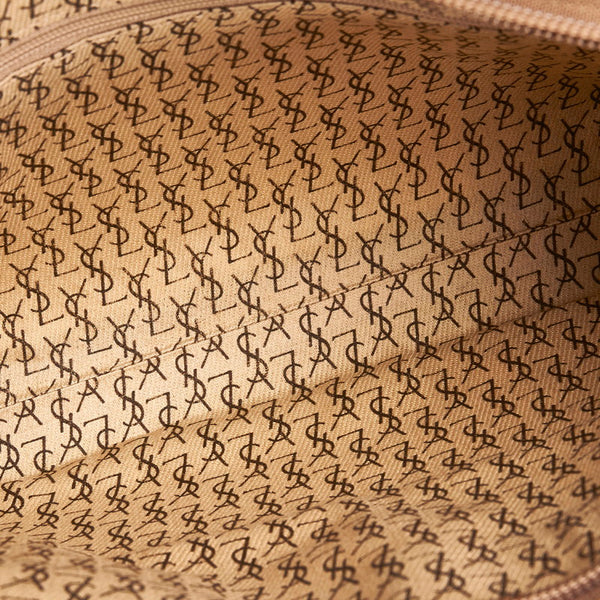 サンローラン ジラフ クラッチバッグ セカンドバッグ グレー ベージュ PVC レディース SAINT LAURENT 【中古】