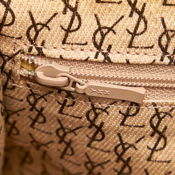 サンローラン ジラフ クラッチバッグ セカンドバッグ グレー ベージュ PVC レディース SAINT LAURENT 【中古】