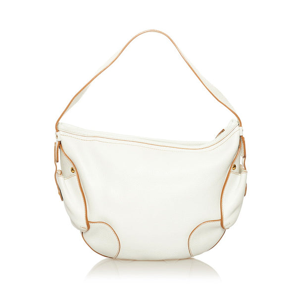 サルヴァトーレフェラガモ ガンチーニ ワンショルダー FL-21 6821 ホワイト レザー レディース Salvatore Ferragamo 【中古】