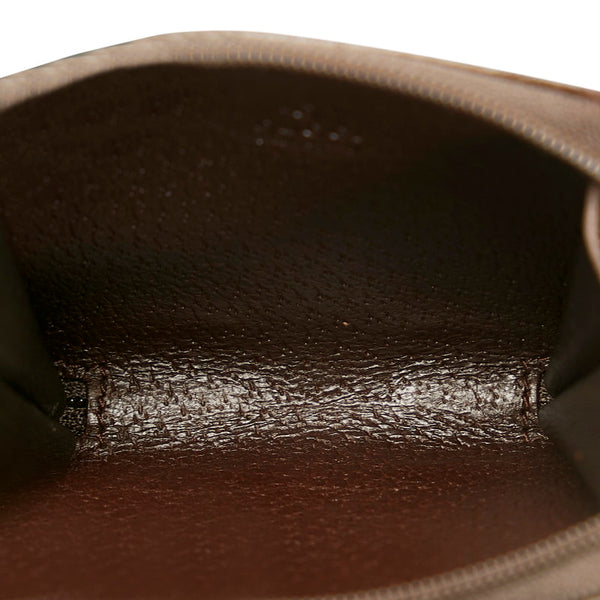 グッチ GGキャンバス ミニ コインケース 小銭入れ 115255 ブラウン ベージュ キャンバス レザー レディース GUCCI 【中古】