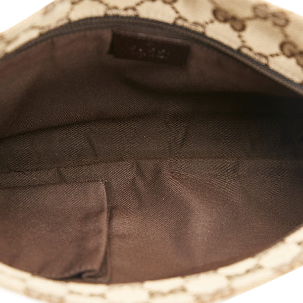 グッチ GGキャンバス シェリーライン 斜め掛け ショルダーバッグ 189749 ベージュ キャンバス レザー レディース GUCCI 【中古】