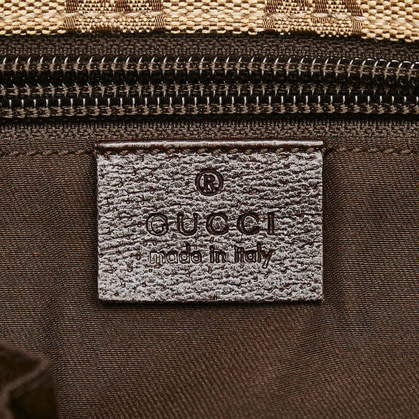 グッチ GGキャンバス シェリーライン 斜め掛け ショルダーバッグ 189749 ベージュ キャンバス レザー レディース GUCCI 【中古】
