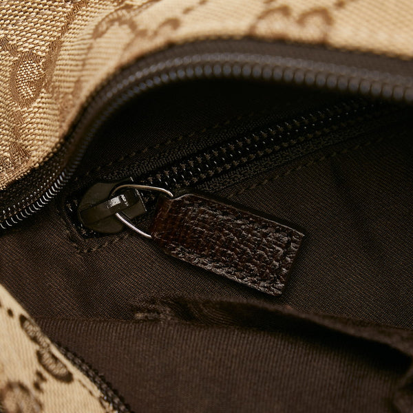 グッチ GGキャンバス シェリーライン 斜め掛け ショルダーバッグ 189749 ベージュ キャンバス レザー レディース GUCCI 【中古】