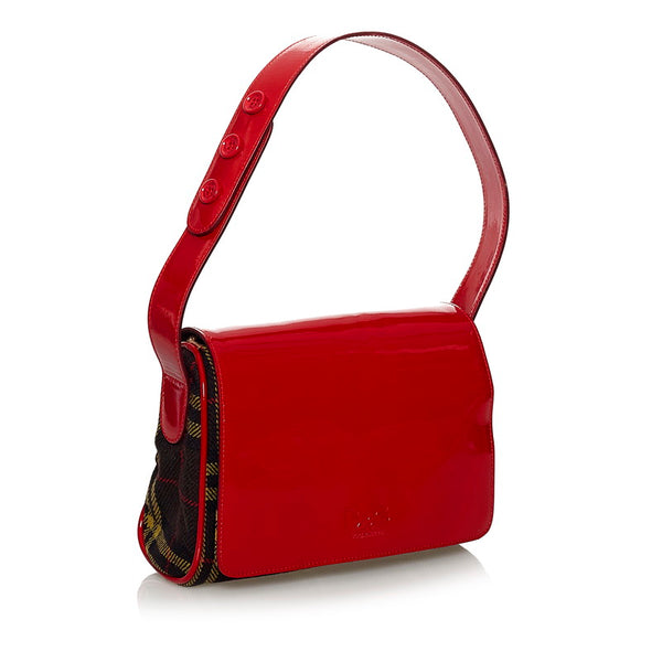 ドルチェアンドガッバーナ ショルダーバッグ レッド エナメル ウール レディース DOLCE&GABBANA 【中古】