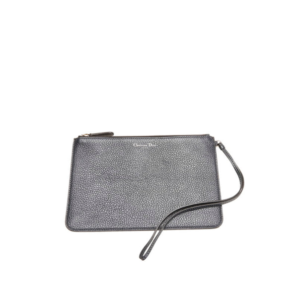 クリスチャンディオール ディオリッシモ バラ柄 ハンドバッグ ショルダーバッグ 2WAY ブラック ブルー レザー レディース Christian Dior 【中古】