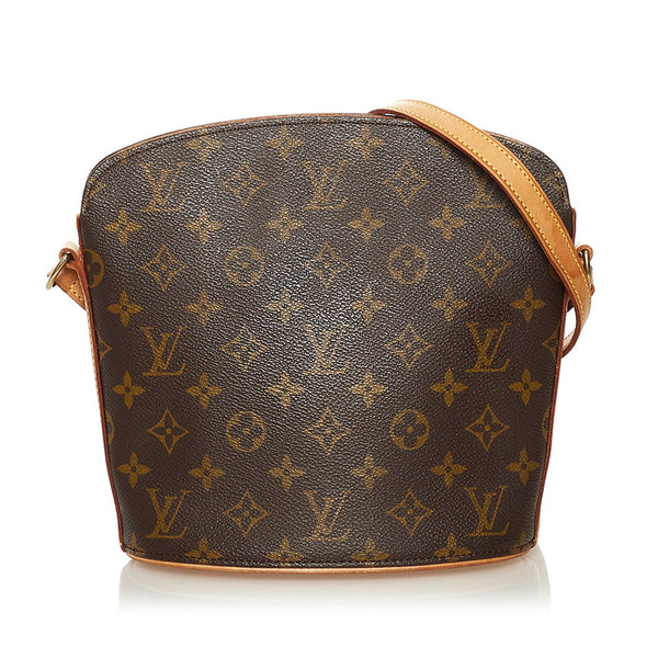 ルイ ヴィトン モノグラム ドルーオ 斜め掛け ショルダーバッグ  M51290 ブラウン PVC レザー レディース LOUIS VUITTON 【中古】