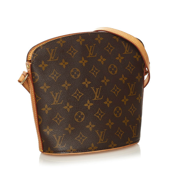 ルイ ヴィトン モノグラム ドルーオ 斜め掛け ショルダーバッグ  M51290 ブラウン PVC レザー レディース LOUIS VUITTON 【中古】
