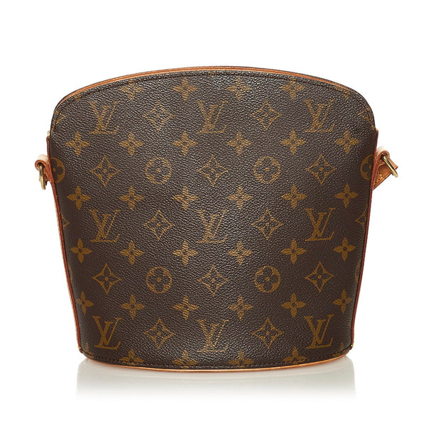 ルイ ヴィトン モノグラム ドルーオ 斜め掛け ショルダーバッグ  M51290 ブラウン PVC レザー レディース LOUIS VUITTON 【中古】