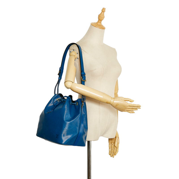 ルイ ヴィトン エピ プチノエ ショルダーバッグ M44105 トレドブルー レザー レディース LOUIS VUITTON 【中古】