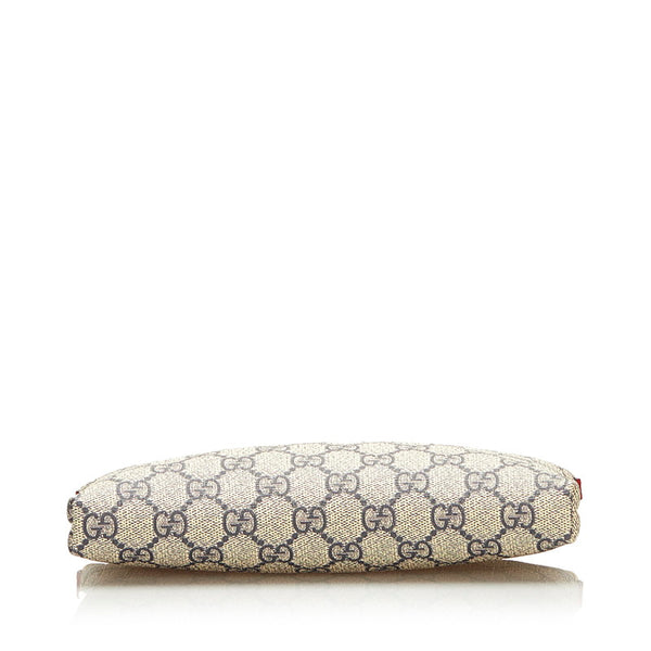 グッチ GGスプリーム シグネチャー リストウォレット チェーン ショルダーバッグ  428449 ベージュ PVC レザー レディース GUCCI 【中古】