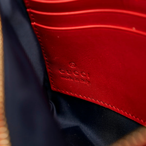 グッチ GGスプリーム シグネチャー リストウォレット チェーン ショルダーバッグ  428449 ベージュ PVC レザー レディース GUCCI 【中古】