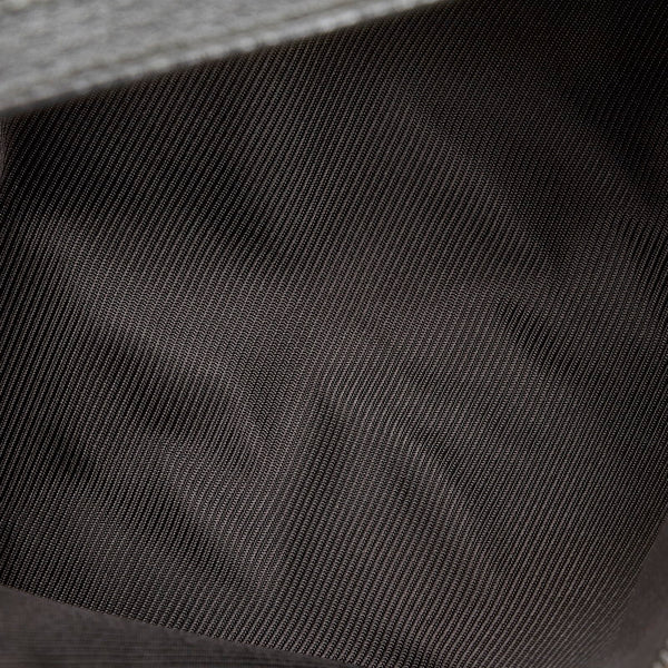 グッチ GGキャンバス ポーチ アクセサリーポーチ 145750 ブラック キャンバス レザー レディース GUCCI 【中古】