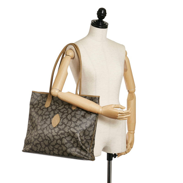 サンローラン ジラフ ショルダーバッグ トートバッグ ベージュ ブラウン PVC レザー レディース SAINT LAURENT 【中古】