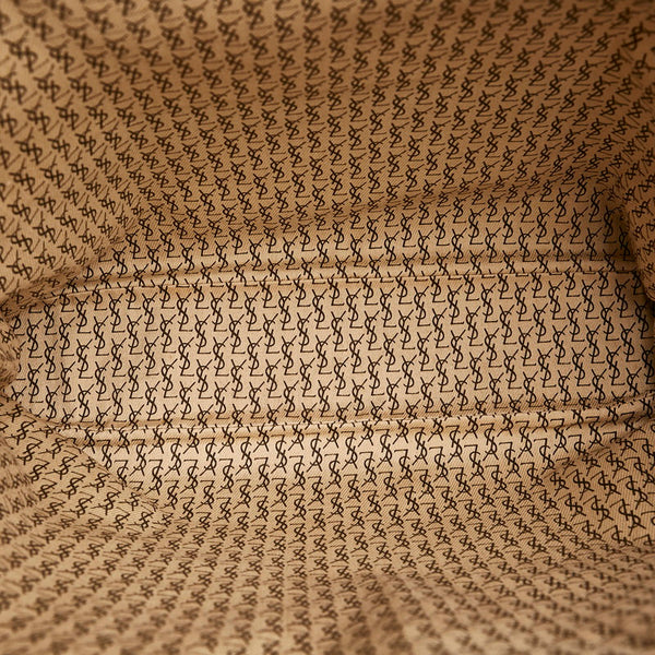 サンローラン ジラフ ショルダーバッグ トートバッグ ベージュ ブラウン PVC レザー レディース SAINT LAURENT 【中古】