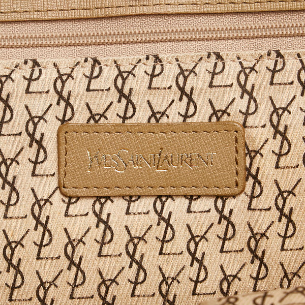 サンローラン ジラフ ショルダーバッグ トートバッグ ベージュ ブラウン PVC レザー レディース SAINT LAURENT 【中古】