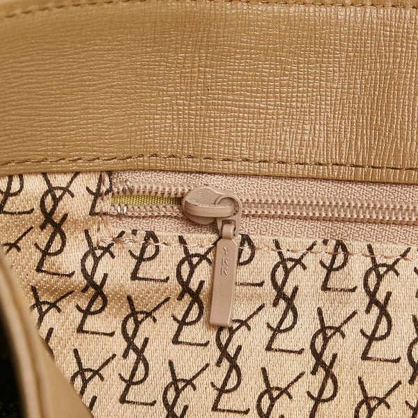 サンローラン ジラフ ショルダーバッグ トートバッグ ベージュ ブラウン PVC レザー レディース SAINT LAURENT 【中古】