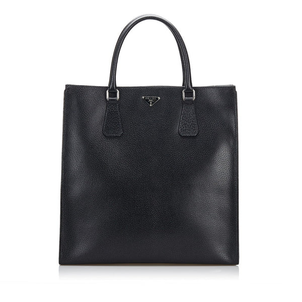 プラダ トートバッグ ブラック レザー レディース PRADA 【中古】