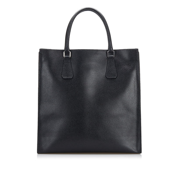 プラダ トートバッグ ブラック レザー レディース PRADA 【中古】