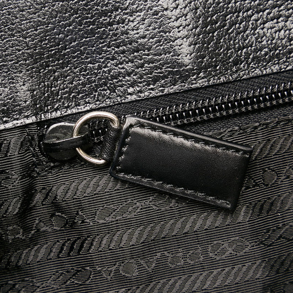 プラダ トートバッグ ブラック レザー レディース PRADA 【中古】