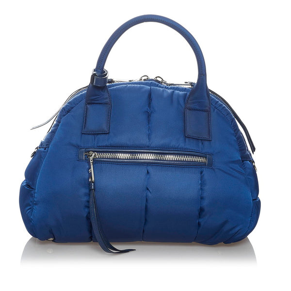 プラダ ボンバー テスート ハンドバッグ ショルダーバッグ 2WAY BL0881 ブルー ナイロン レディース PRADA 【中古】