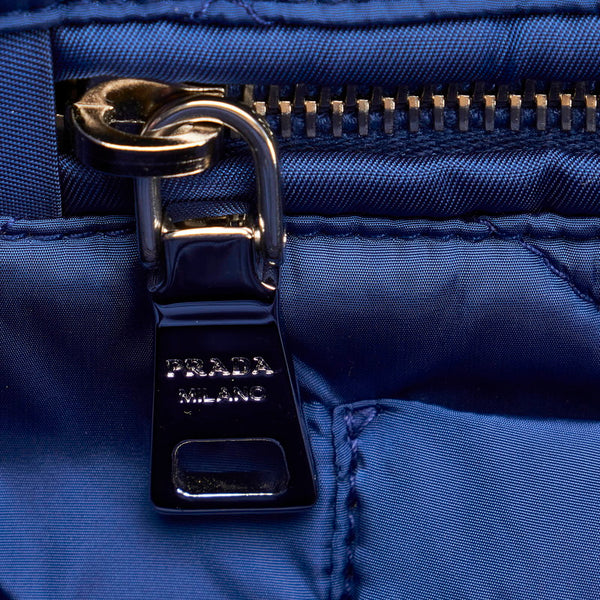 プラダ ボンバー テスート ハンドバッグ ショルダーバッグ 2WAY BL0881 ブルー ナイロン レディース PRADA 【中古】