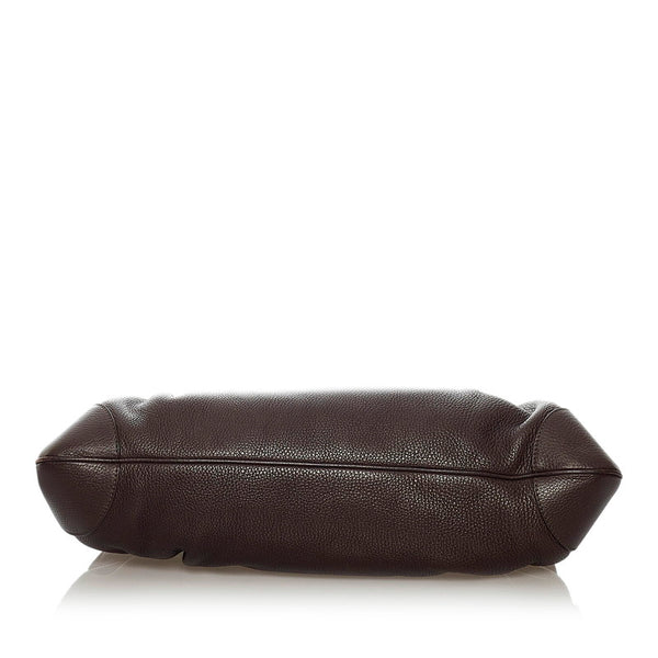 サルヴァトーレフェラガモ ガンチーニ ショルダーバッグ AU-21/B234 ブラウン レザー レディース Salvatore Ferragamo 【中古】