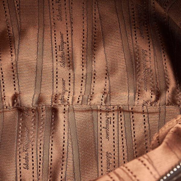 サルヴァトーレフェラガモ ガンチーニ ショルダーバッグ AU-21/B234 ブラウン レザー レディース Salvatore Ferragamo 【中古】