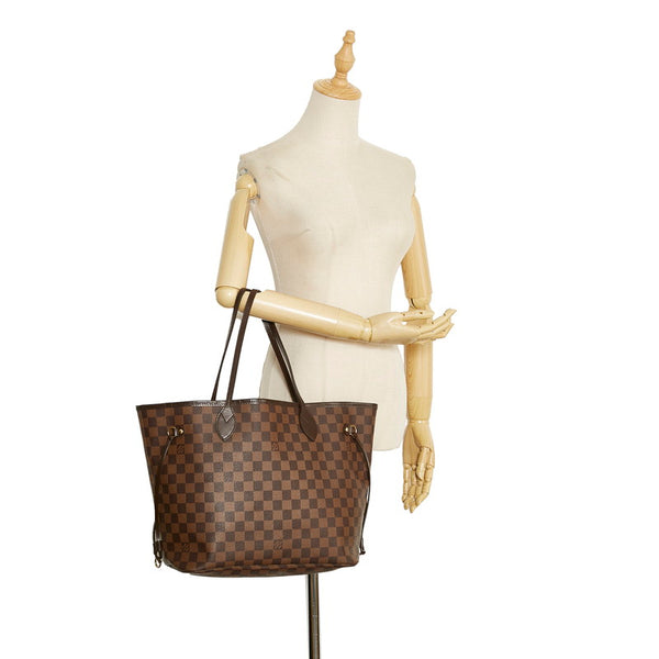 ルイ ヴィトン ダミエ ネヴァーフルMM ショルダーバッグ トートバッグ N51105 ブラウン PVC レザー レディース LOUIS VUITTON 【中古】