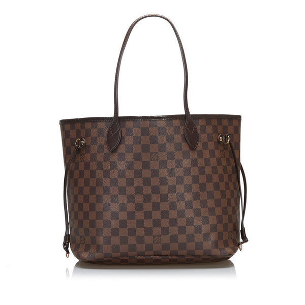 ルイ ヴィトン ダミエ ネヴァーフルMM ショルダーバッグ トートバッグ N51105 ブラウン PVC レザー レディース LOUIS VUITTON 【中古】