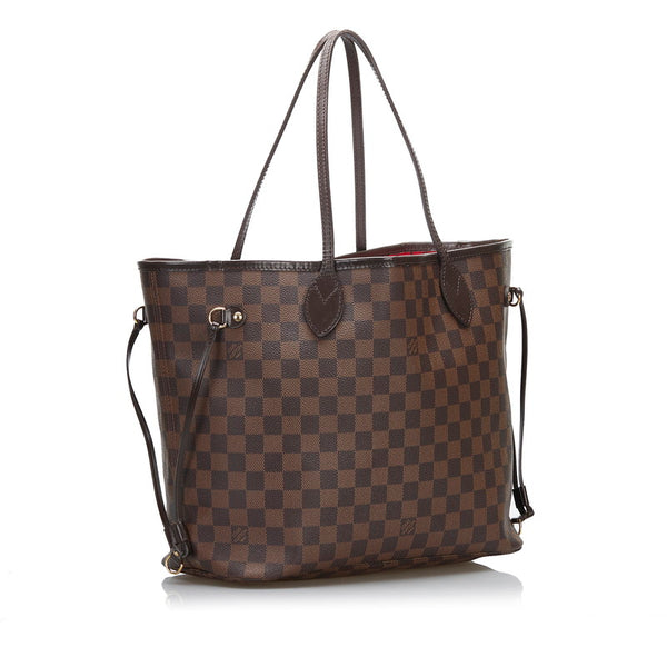 ルイ ヴィトン ダミエ ネヴァーフルMM ショルダーバッグ トートバッグ N51105 ブラウン PVC レザー レディース LOUIS VUITTON 【中古】