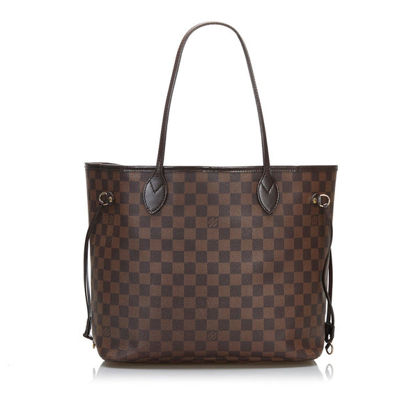ルイ ヴィトン ダミエ ネヴァーフルMM ショルダーバッグ トートバッグ N51105 ブラウン PVC レザー レディース LOUIS VUITTON 【中古】